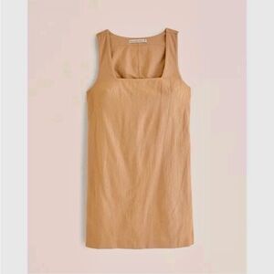 NWT Linen Tan Abercrombie Mini Dress